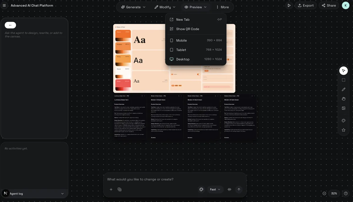 AI Design Canvas — project screenshot