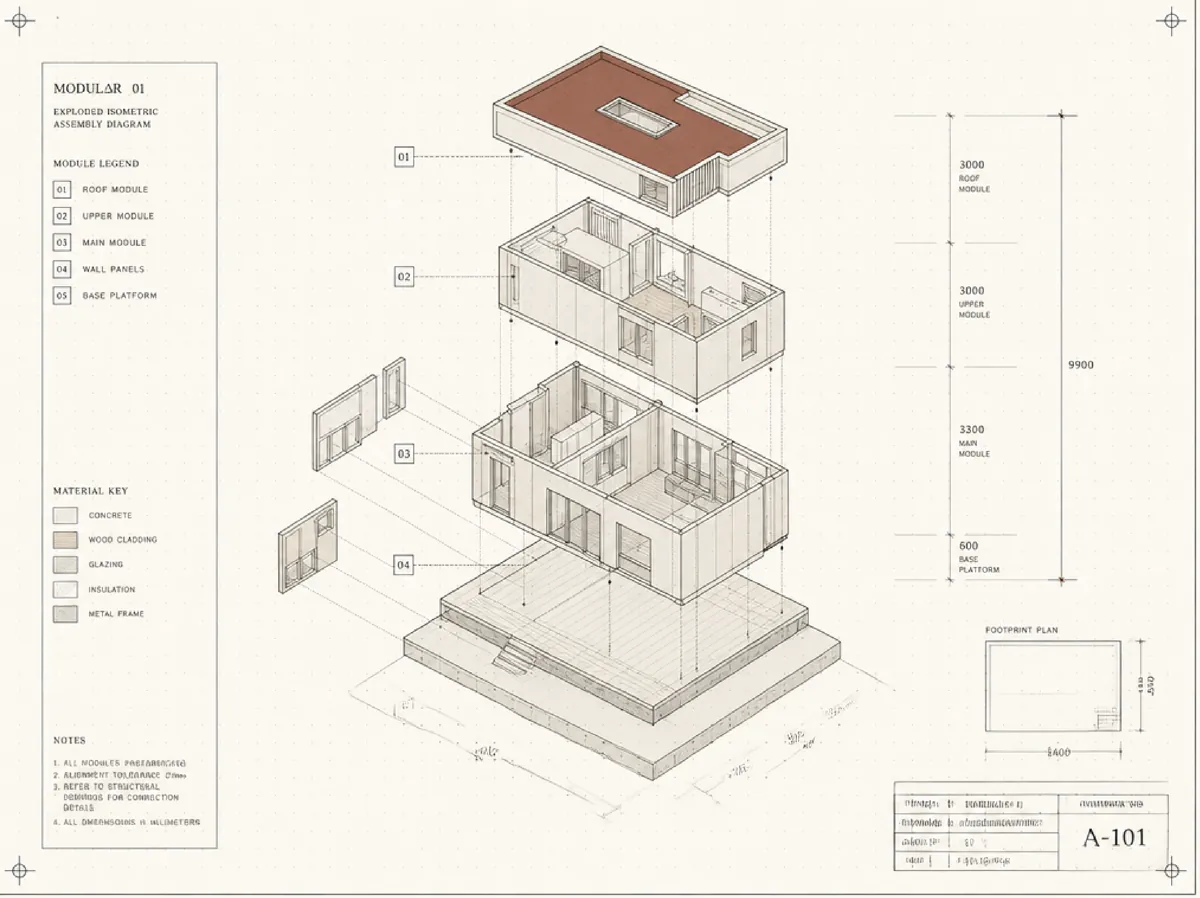 Product Build — drafting illustration